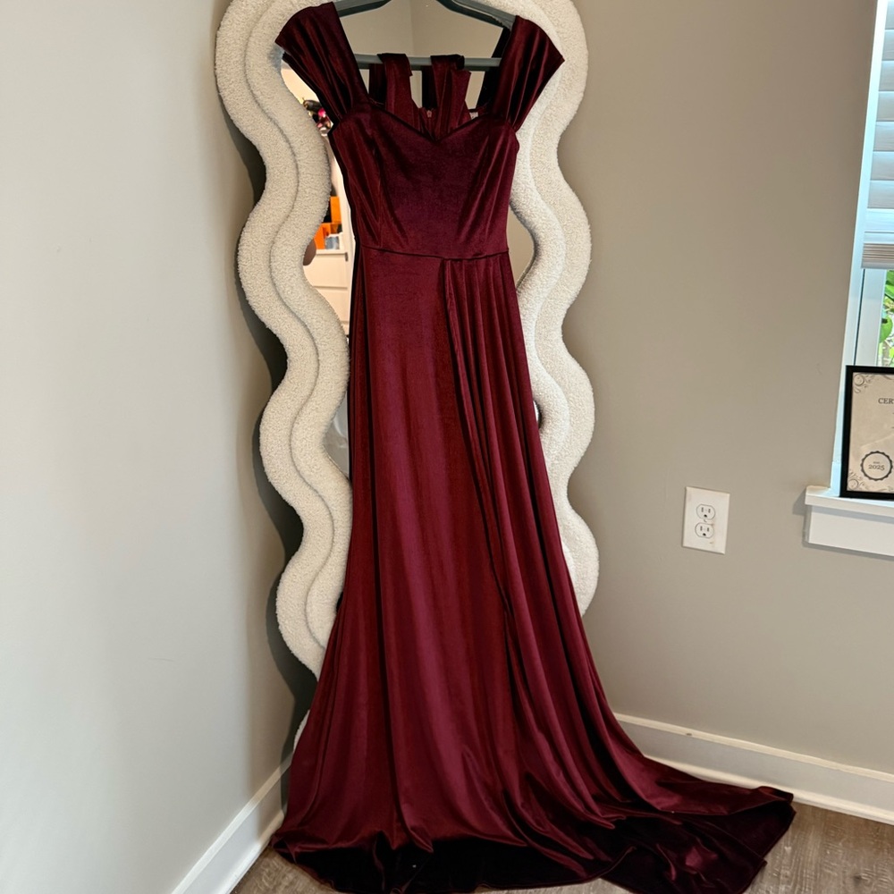 Elegant Burgundy Gown